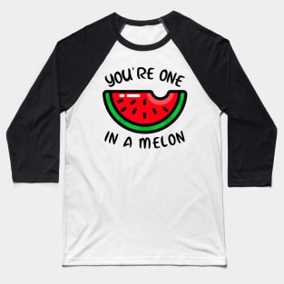 Watermelon Yummy Cartoon Funny Fruit Baseball T-Shirt